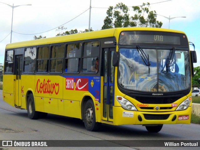 Coletivo Transportes 3610 na cidade de Caruaru, Pernambuco, Brasil, por Willian Pontual. Número da foto: #6635637.