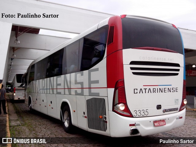 Auto Viação Catarinense 3335 na cidade de Joinville, Santa Catarina, Brasil, por Paulinho Sartor. Número da foto: #6636355.