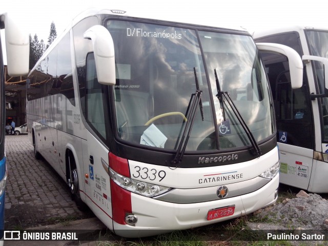 Auto Viação Catarinense 3339 na cidade de Joinville, Santa Catarina, Brasil, por Paulinho Sartor. ID da foto: 6636359.