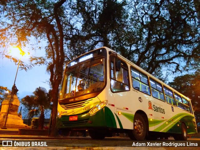 Viação Piracicabana Santos 4418 na cidade de Santos, São Paulo, Brasil, por Adam Xavier Rodrigues Lima. Número da foto: #6636729.