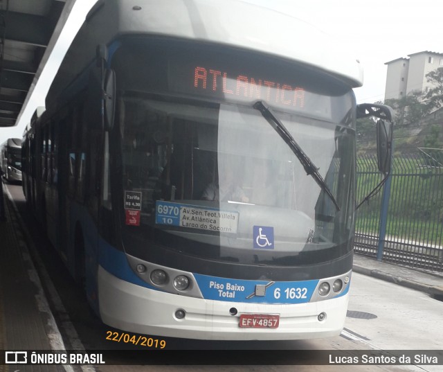 Viação Cidade Dutra 6 1632 na cidade de São Paulo, São Paulo, Brasil, por Lucas Santos da Silva. ID da foto: 6694701.