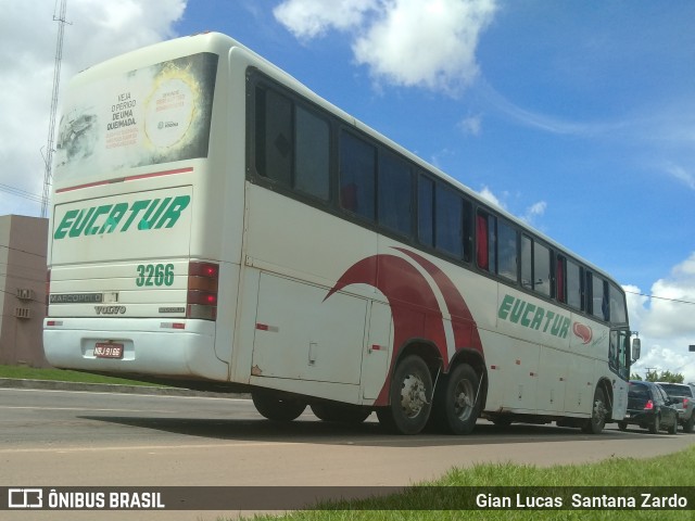 Eucatur - Empresa União Cascavel de Transportes e Turismo 3266 na cidade de Ji-Paraná, Rondônia, Brasil, por Gian Lucas  Santana Zardo. ID da foto: 6695771.