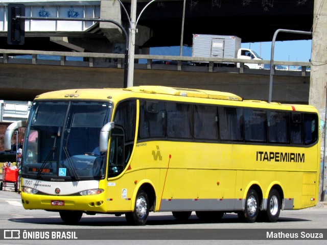 Viação Itapemirim 7007 na cidade de Rio de Janeiro, Rio de Janeiro, Brasil, por Matheus Souza. ID da foto: 6695708.