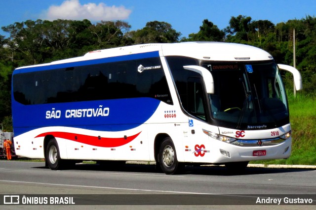 Viação São Cristóvão 2610 na cidade de Ribeirão Vermelho, Minas Gerais, Brasil, por Andrey Gustavo. Número da foto: #6695923.