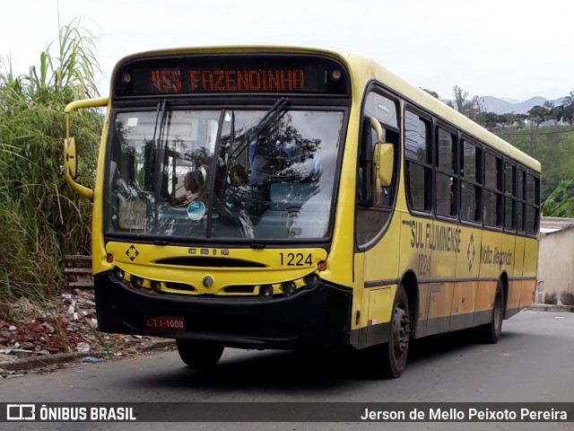 Viação Sul Fluminense 1224 na cidade de Volta Redonda, Rio de Janeiro, Brasil, por Jerson de Mello Peixoto Pereira. Número da foto: #6718309.