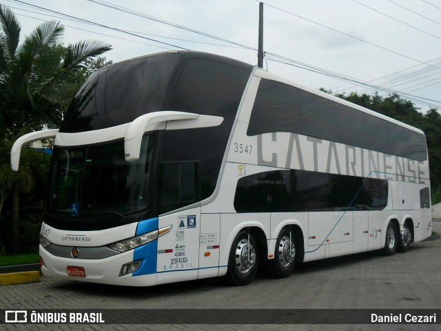 Auto Viação Catarinense 3547 na cidade de Brusque, Santa Catarina, Brasil, por Daniel Cezari. Número da foto: #6719196.