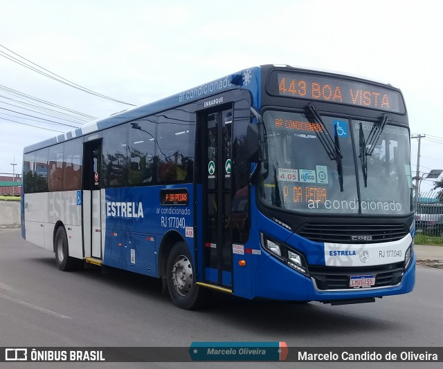 Viação Estrela RJ 177.040 na cidade de Niterói, Rio de Janeiro, Brasil, por Marcelo Candido de Oliveira. Número da foto: #6720846.