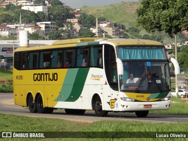 Empresa Gontijo de Transportes 14315 na cidade de Muriaé, Minas Gerais, Brasil, por Lucas Oliveira. ID da foto: 6720603.