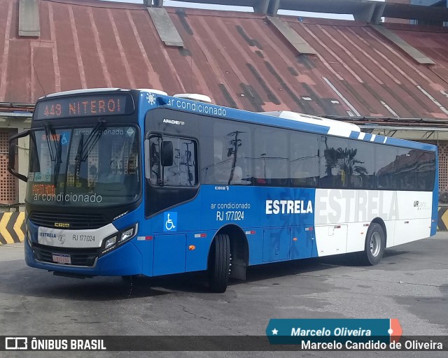 Viação Estrela RJ 177.024 na cidade de Niterói, Rio de Janeiro, Brasil, por Marcelo Candido de Oliveira. Número da foto: #6720837.