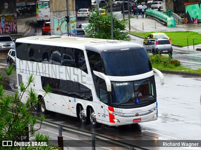 Auto Viação Catarinense 3523 na cidade de Rio de Janeiro, Rio de Janeiro, Brasil, por Richard Wagner. ID da foto: 6720815.