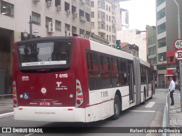 Viação Gatusa Transportes Urbanos 7 6115 na cidade de São Paulo, São Paulo, Brasil, por Rafael Lopes de Oliveira. ID da foto: 6721360.