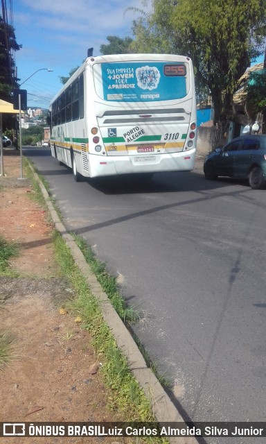 Sudeste Transportes Coletivos 3110 na cidade de Porto Alegre, Rio Grande do Sul, Brasil, por Luiz Carlos Almeida Silva Junior. ID da foto: 6721136.