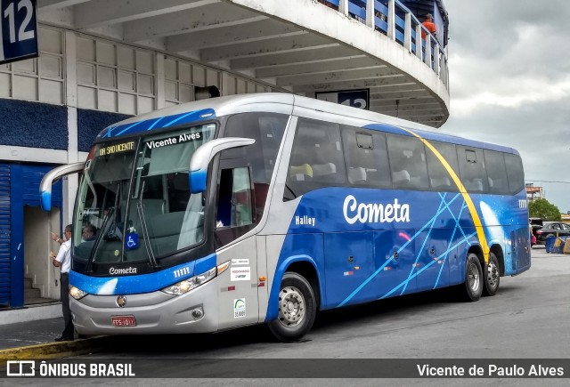 Viação Cometa 11111 na cidade de Aparecida, São Paulo, Brasil, por Vicente de Paulo Alves. Número da foto: #6722888.