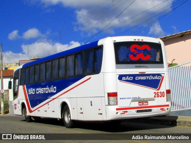 Viação São Cristóvão 2630 na cidade de Lavras, Minas Gerais, Brasil, por Adão Raimundo Marcelino. ID da foto: 6724655.