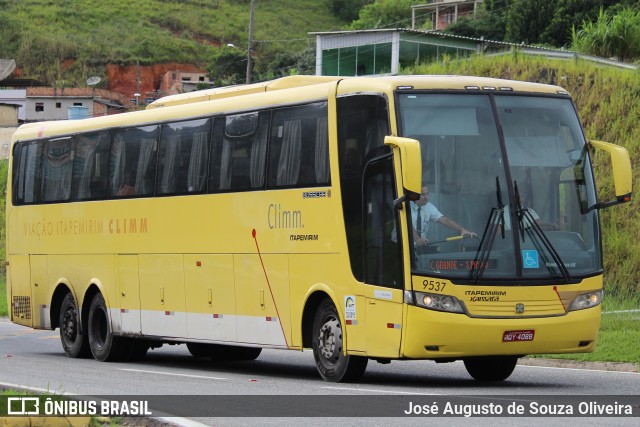 Viação Itapemirim 9537 na cidade de Barra do Piraí, Rio de Janeiro, Brasil, por José Augusto de Souza Oliveira. ID da foto: 6723752.