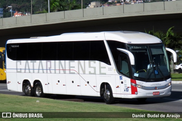 Auto Viação Catarinense 3307 na cidade de Florianópolis, Santa Catarina, Brasil, por Daniel Budal de Araújo. ID da foto: 6726800.