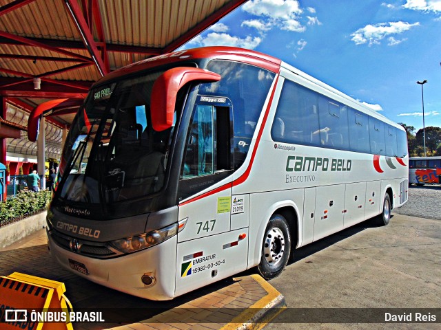 Viação Campo Belo - VCB Transportes 747 na cidade de Ribeirão Vermelho, Minas Gerais, Brasil, por David Reis. Número da foto: #6726851.