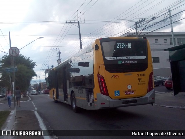 Viação Metrópole Paulista - Zona Leste 3 1916 na cidade de São Paulo, São Paulo, Brasil, por Rafael Lopes de Oliveira. ID da foto: 6727741.