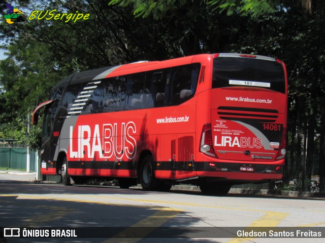Lirabus 14061 na cidade de São Paulo, São Paulo, Brasil, por Gledson Santos Freitas. ID da foto: 6729307.
