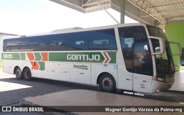 Empresa Gontijo de Transportes 11635 na cidade de Várzea da Palma, Minas Gerais, Brasil, por Wagner Gontijo Várzea da Palma-mg. ID da foto: 6728826.