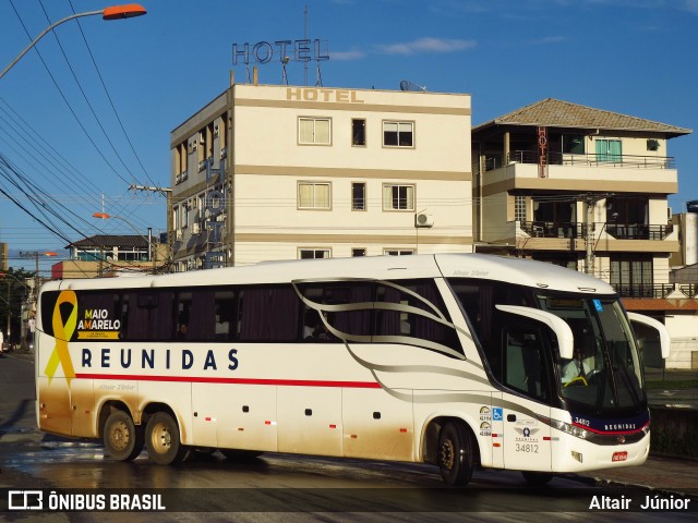 Reunidas Transportes Coletivos 34812 na cidade de Balneário Camboriú, Santa Catarina, Brasil, por Altair Júnior. ID da foto: 6728146.