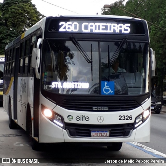 Viação Elite 2326 na cidade de Volta Redonda, Rio de Janeiro, Brasil, por Jerson de Mello Peixoto Pereira. ID da foto: 6729496.