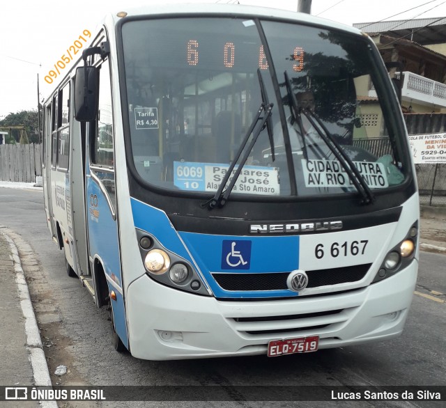 Transwolff Transportes e Turismo 6 6167 na cidade de São Paulo, São Paulo, Brasil, por Lucas Santos da Silva. Número da foto: #6727631.