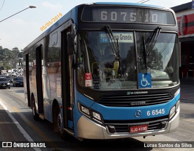 Transwolff Transportes e Turismo 6 6545 na cidade de São Paulo, São Paulo, Brasil, por Lucas Santos da Silva. Número da foto: #6727636.
