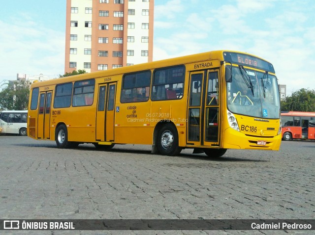 Transporte Coletivo Glória BC186 na cidade de Curitiba, Paraná, Brasil, por Cadmiel Pedroso. ID da foto: 6728558.