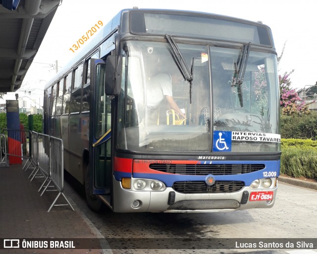 Auto Viação Bragança Metropolitana > Viação Raposo Tavares 12.009 na cidade de São Paulo, São Paulo, Brasil, por Lucas Santos da Silva. ID da foto: 6730941.