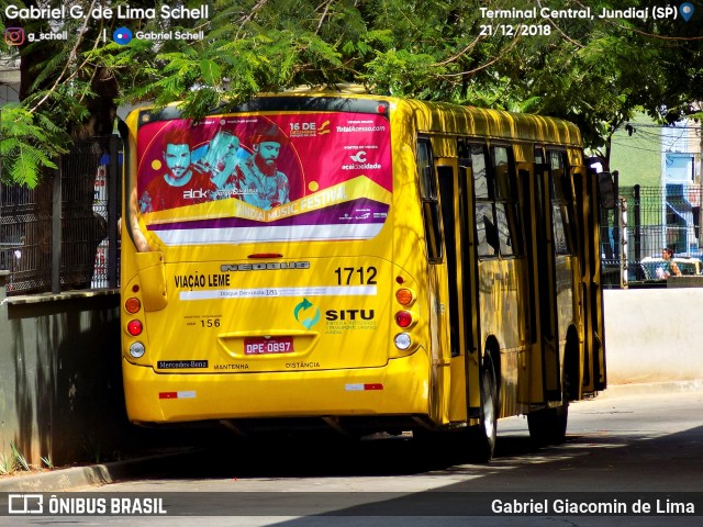 Viação Leme 1712 na cidade de Jundiaí, São Paulo, Brasil, por Gabriel Giacomin de Lima. ID da foto: 6734350.