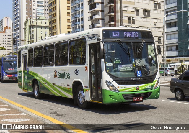 Viação Piracicabana Santos 4420 na cidade de Santos, São Paulo, Brasil, por Oscar Rodriguez . Número da foto: #6734830.