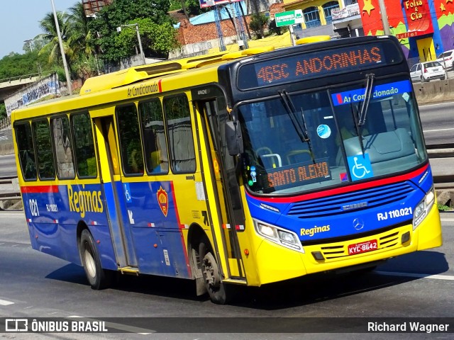 Auto Viação Reginas RJ 110.021 na cidade de Duque de Caxias, Rio de Janeiro, Brasil, por Richard Wagner. ID da foto: 6733656.