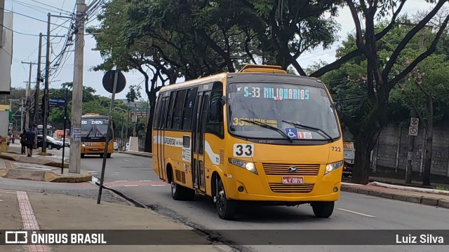 Transporte Suplementar de Belo Horizonte 722 na cidade de Belo Horizonte, Minas Gerais, Brasil, por Luiz Silva. Número da foto: #6737280.