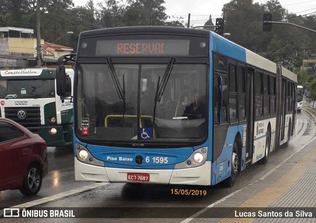 Viação Cidade Dutra 6 1595 na cidade de São Paulo, São Paulo, Brasil, por Lucas Santos da Silva. ID da foto: 6735436.