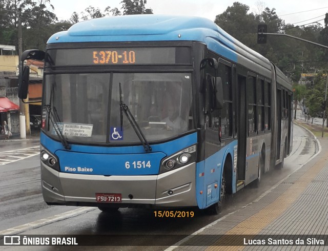 Viação Cidade Dutra 6 1514 na cidade de São Paulo, São Paulo, Brasil, por Lucas Santos da Silva. Número da foto: #6735433.