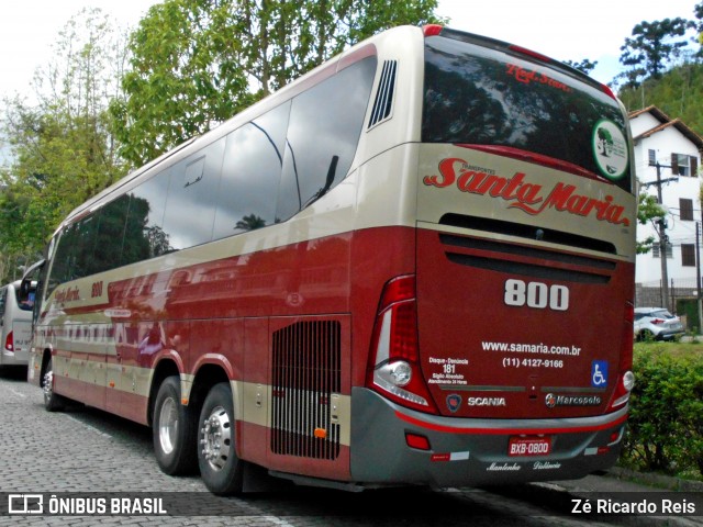 Santa Maria Fretamento e Turismo 800 na cidade de Petrópolis, Rio de Janeiro, Brasil, por Zé Ricardo Reis. ID da foto: 6736298.