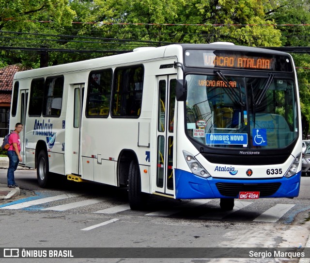 Viação Atalaia Transportes 6335 na cidade de Aracaju, Sergipe, Brasil, por Sergio Marques . Número da foto: #6736982.