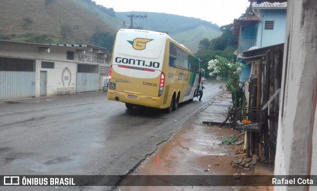 Empresa Gontijo de Transportes 12805 na cidade de Dom Silvério, Minas Gerais, Brasil, por Rafael Cota. ID da foto: 6735331.