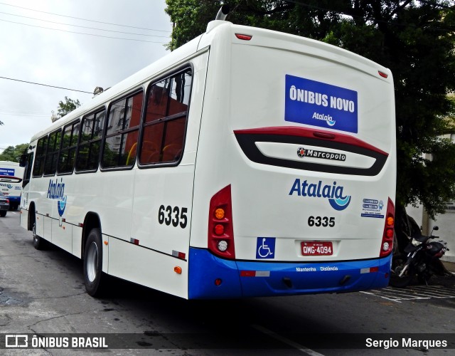 Viação Atalaia Transportes 6335 na cidade de Aracaju, Sergipe, Brasil, por Sergio Marques . ID da foto: 6736986.