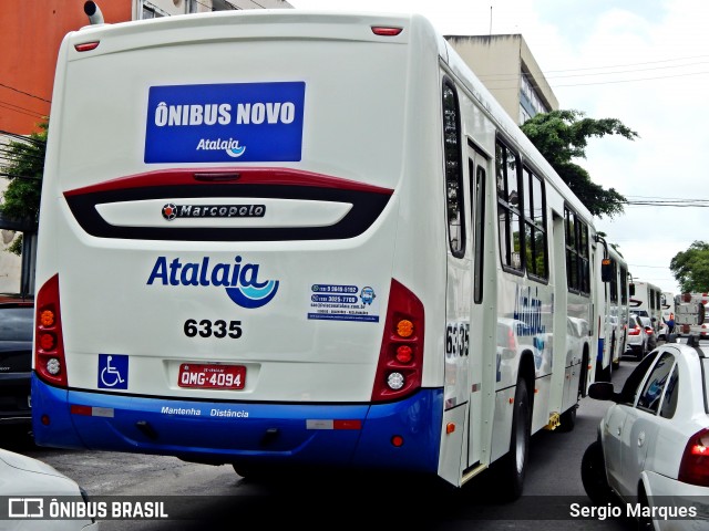 Viação Atalaia Transportes 6335 na cidade de Aracaju, Sergipe, Brasil, por Sergio Marques . ID da foto: 6737942.