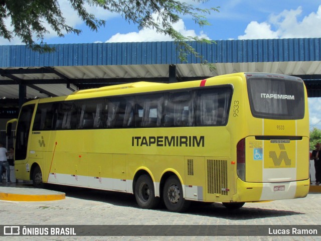 Viação Itapemirim 9533 na cidade de Serra Talhada, Pernambuco, Brasil, por Lucas Ramon. ID da foto: 6738860.