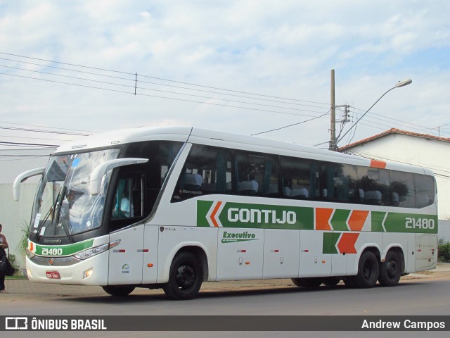 Empresa Gontijo de Transportes 21480 na cidade de Pirapora, Minas Gerais, Brasil, por Andrew Campos. ID da foto: 6739296.