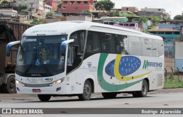 Marinho Transporte e Turismo RJ 542.016 na cidade de Conselheiro Lafaiete, Minas Gerais, Brasil, por Rodrigo  Aparecido. Número da foto: #6741874.