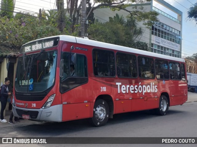 Viação Dedo de Deus 318 na cidade de Teresópolis, Rio de Janeiro, Brasil, por PEDRO COUTO. ID da foto: 6742586.