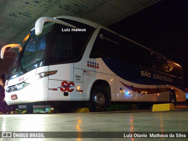 Viação São Cristóvão 2610 na cidade de Itaúna, Minas Gerais, Brasil, por Luiz Otavio Matheus da Silva. ID da foto: 6740970.