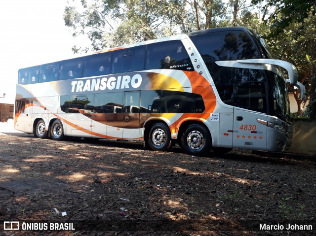 Transgiro Turismo 4830 na cidade de Marechal Cândido Rondon, Paraná, Brasil, por Marcio Johann. Número da foto: #6742290.