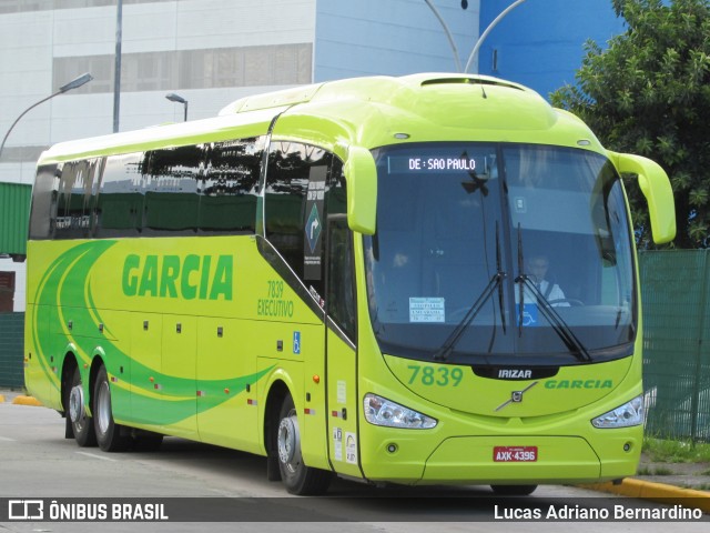 Viação Garcia 7839 na cidade de São Paulo, São Paulo, Brasil, por Lucas Adriano Bernardino. ID da foto: 6741499.