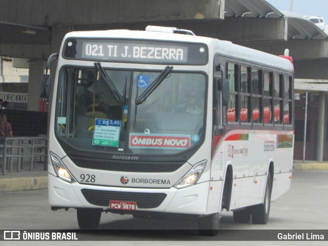 Borborema Imperial Transportes 928 na cidade de Recife, Pernambuco, Brasil, por Gabriel Lima. ID da foto: 6742712.