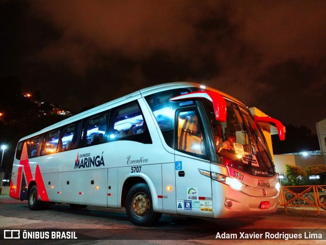 Expresso Maringá 5707 na cidade de Santos, São Paulo, Brasil, por Adam Xavier Rodrigues Lima. ID da foto: 6740586.